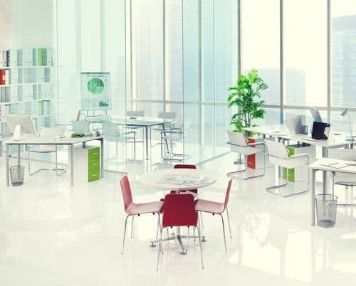 Bright, immaculately cleaned office interior in Chicago
